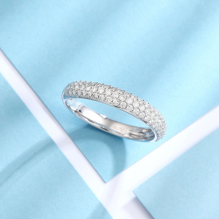 Three Rows Eternity Diamond Ring