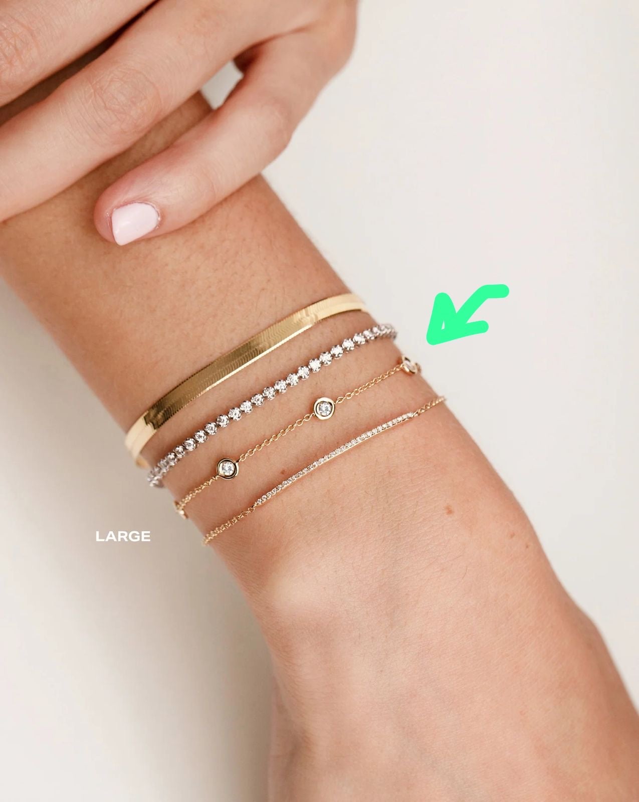 14K Bezel Diamond Bracelet
