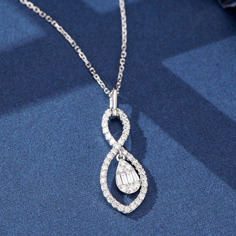 Baguette Infinity Diamond Pendant