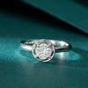 Copper Coin Diamond Ring