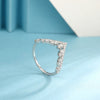 Double V Shaped Diamond Ring