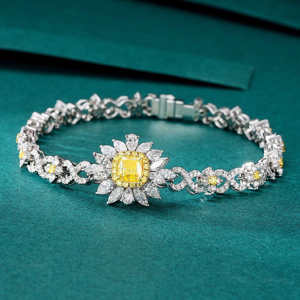 Sunflower Yellow Diamond Bracelet