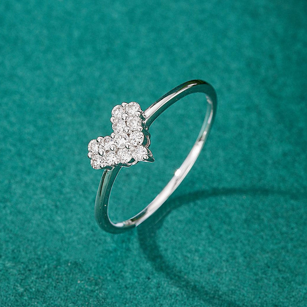 Heart Shaped Illusion Diamond Ring