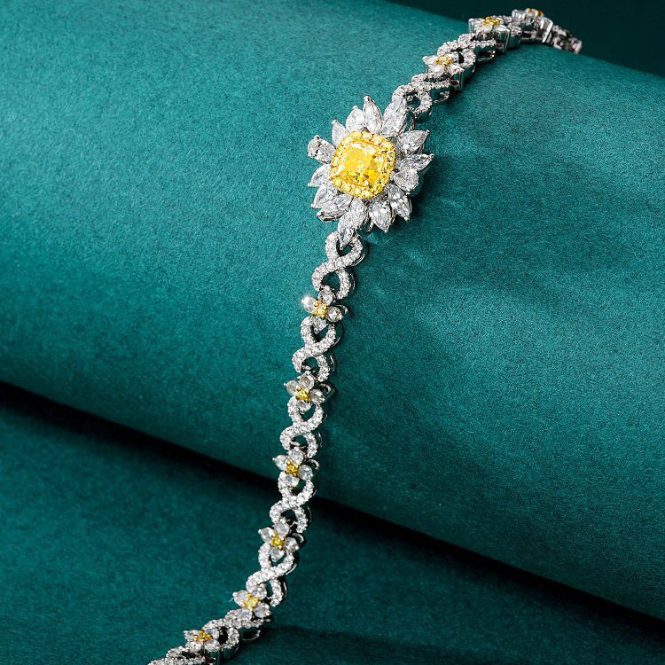 Sunflower Yellow Diamond Bracelet