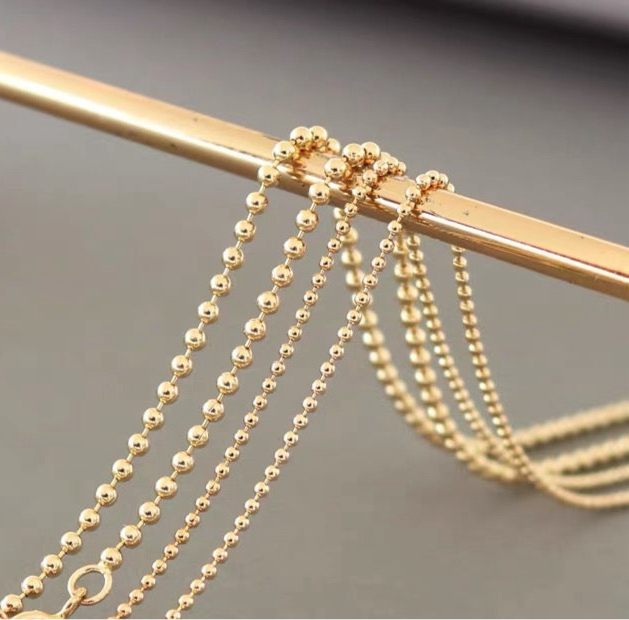 Silver 3mm Bead with Gold Plated