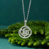 Loop Baguette Halo Diamond Pendant