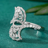 Double Fan Shaped Diamond Ring