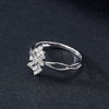 X Shaped Baguette Diamond Ring