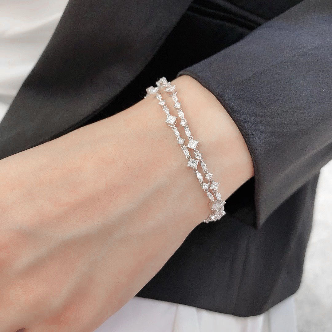 Double Row Diamond Bracelet