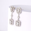 Oval Baguette Diamond Earrings