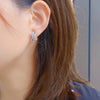 Cross Baguette Diamond Earrings