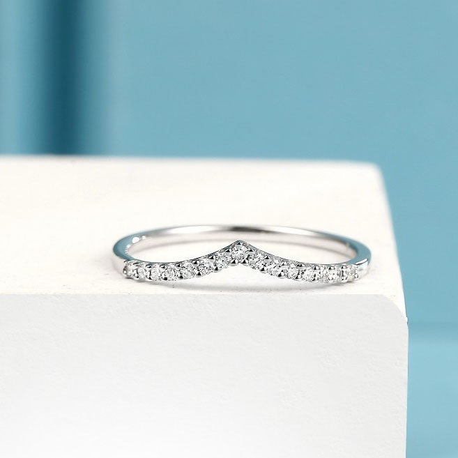 V Shaped Diamond Ring