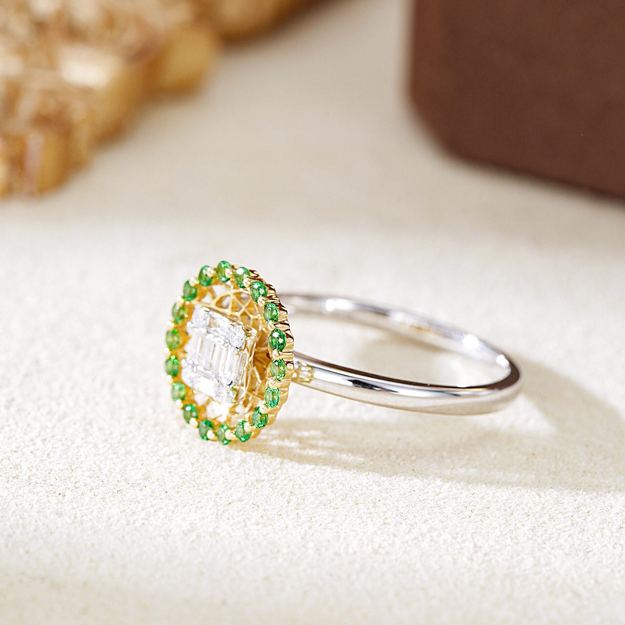 Tsavorite Diamond Ring