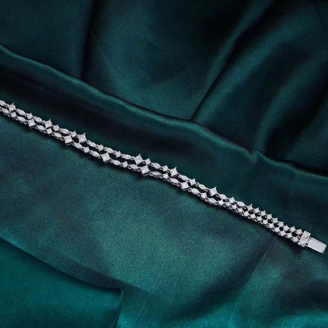 Double Row Diamond Bracelet