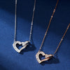 Heart shaped Baguette Diamond Necklace