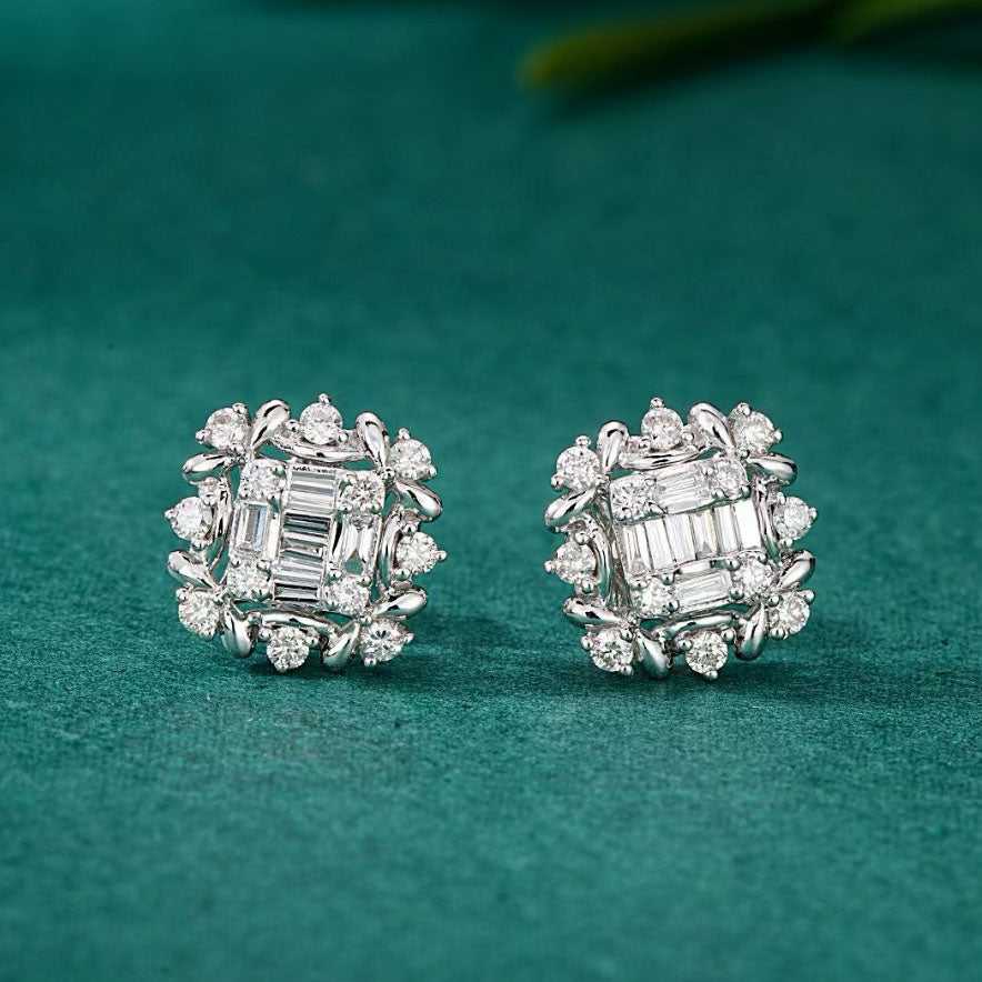 Halo Diamond Earrings