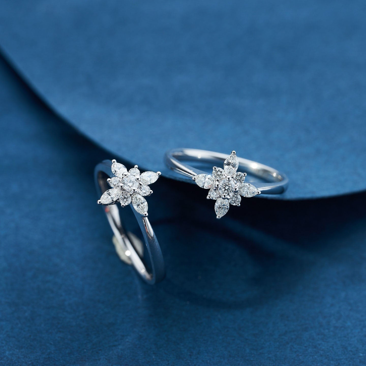 Marquise Snowflake Diamond Ring