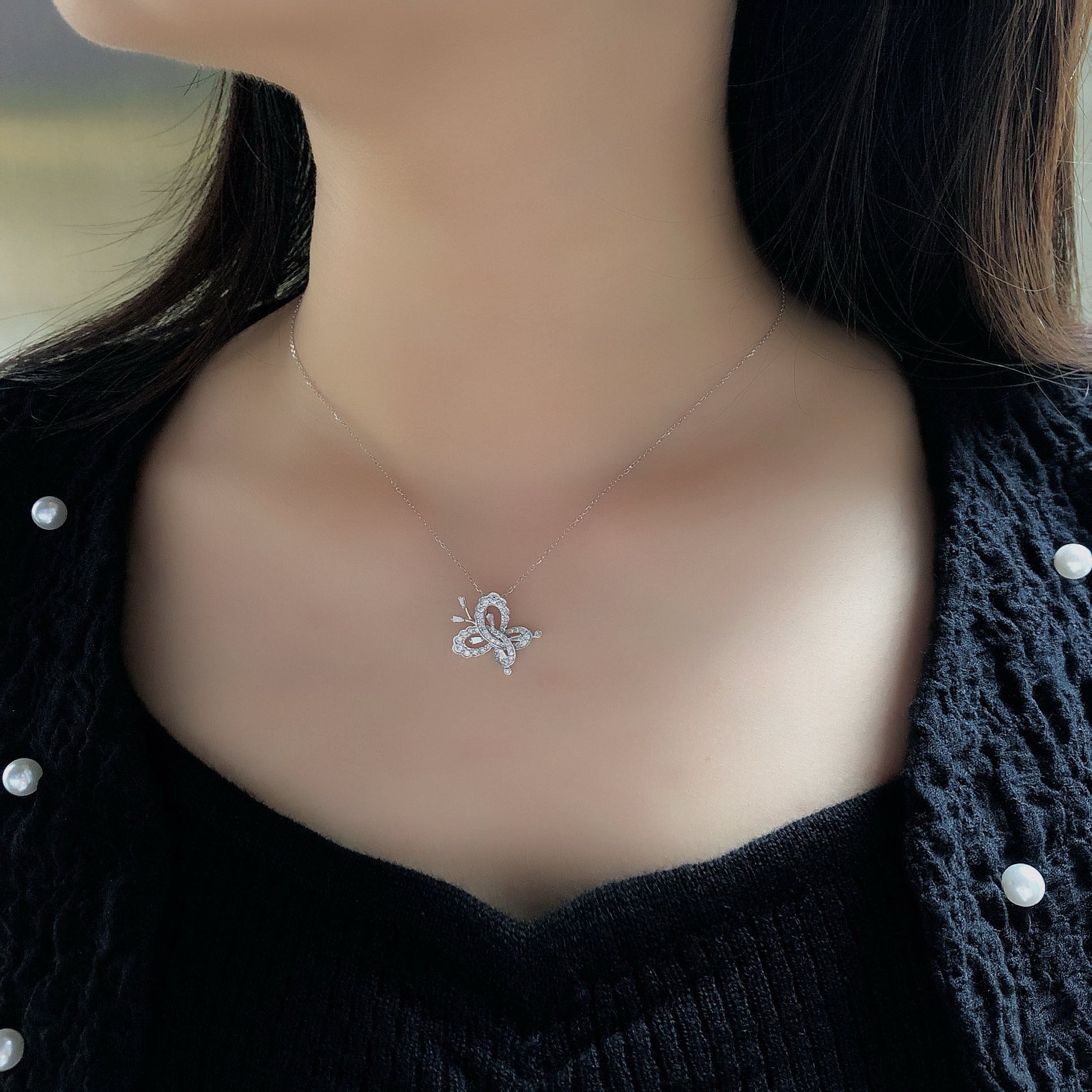 Butterfly Diamond Pendant