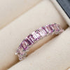 Purple Sapphire Half Eternity Ring