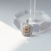 18K Cushion Shape Pink Diamond Halo Ring(Multiway)