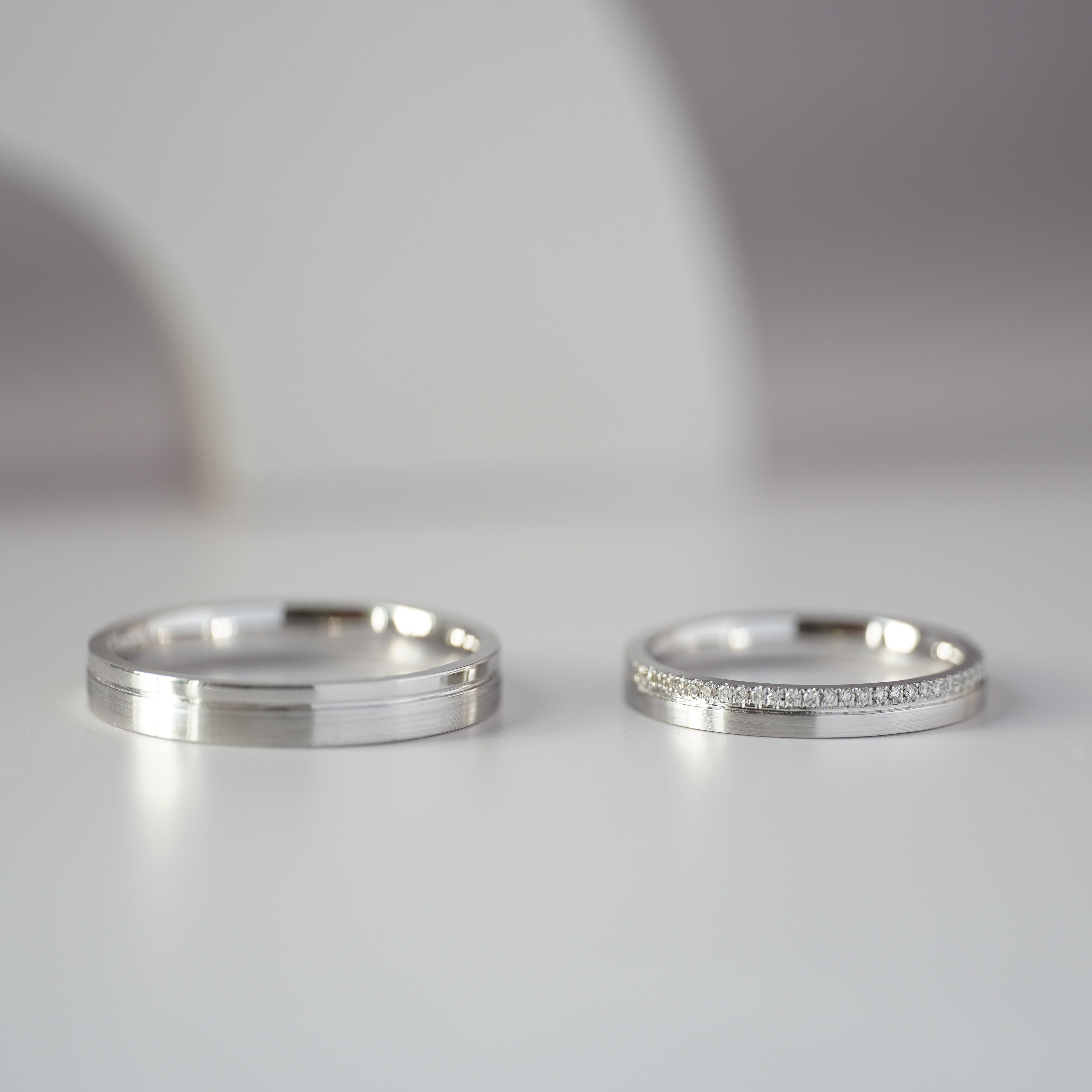 Satin Finish Pair Rings