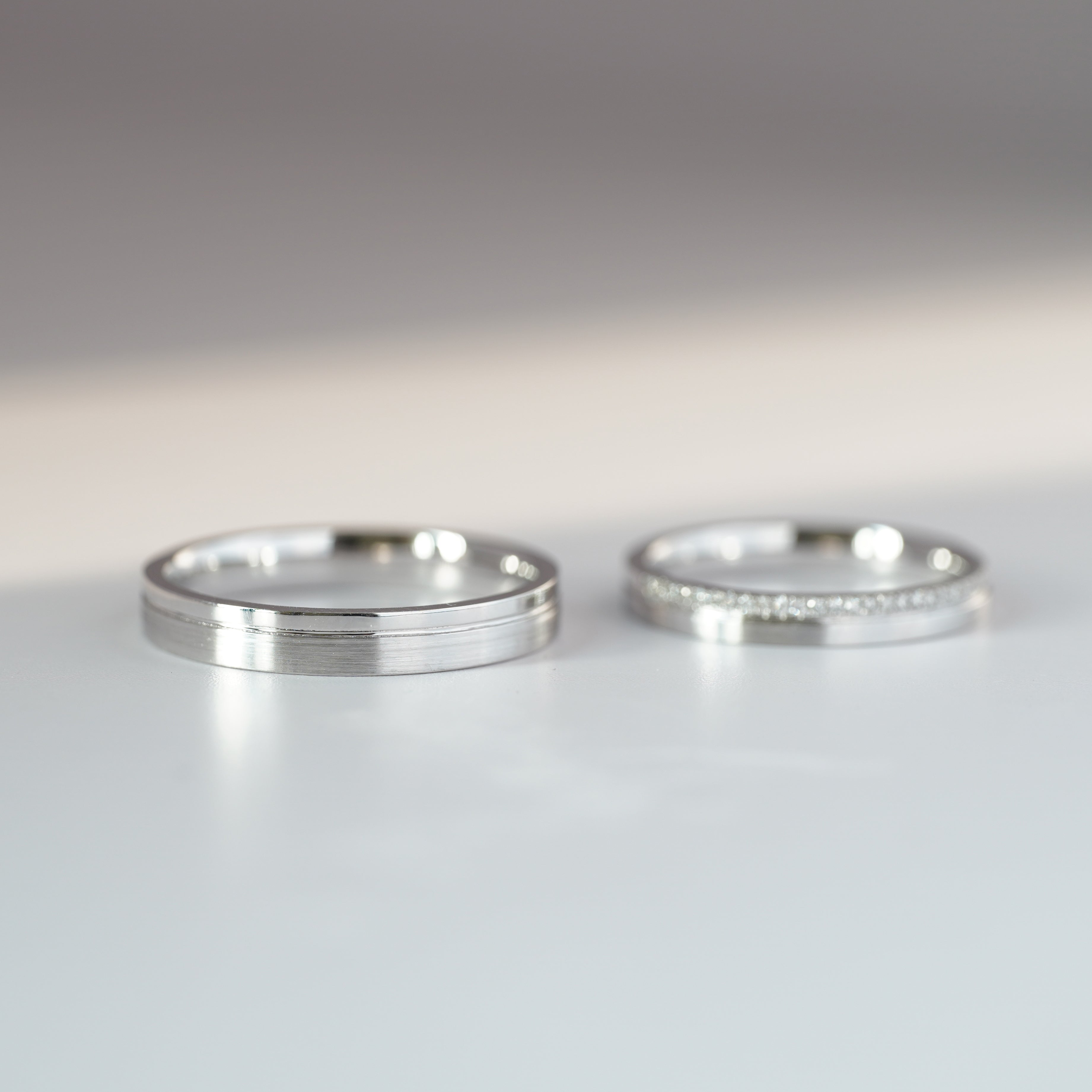 Satin Finish Pair Rings