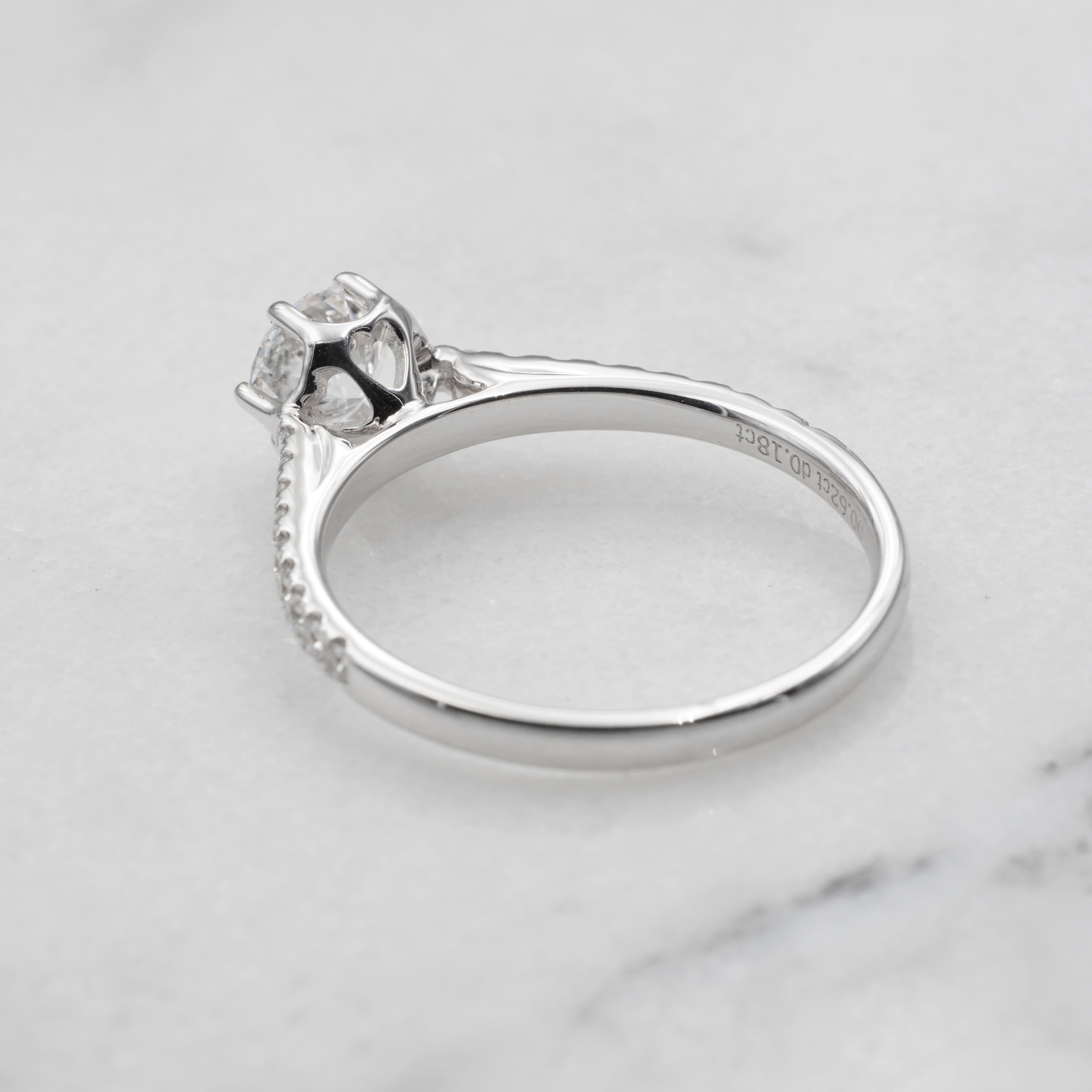 Hidden Heart Pave Diamond Ring Setting