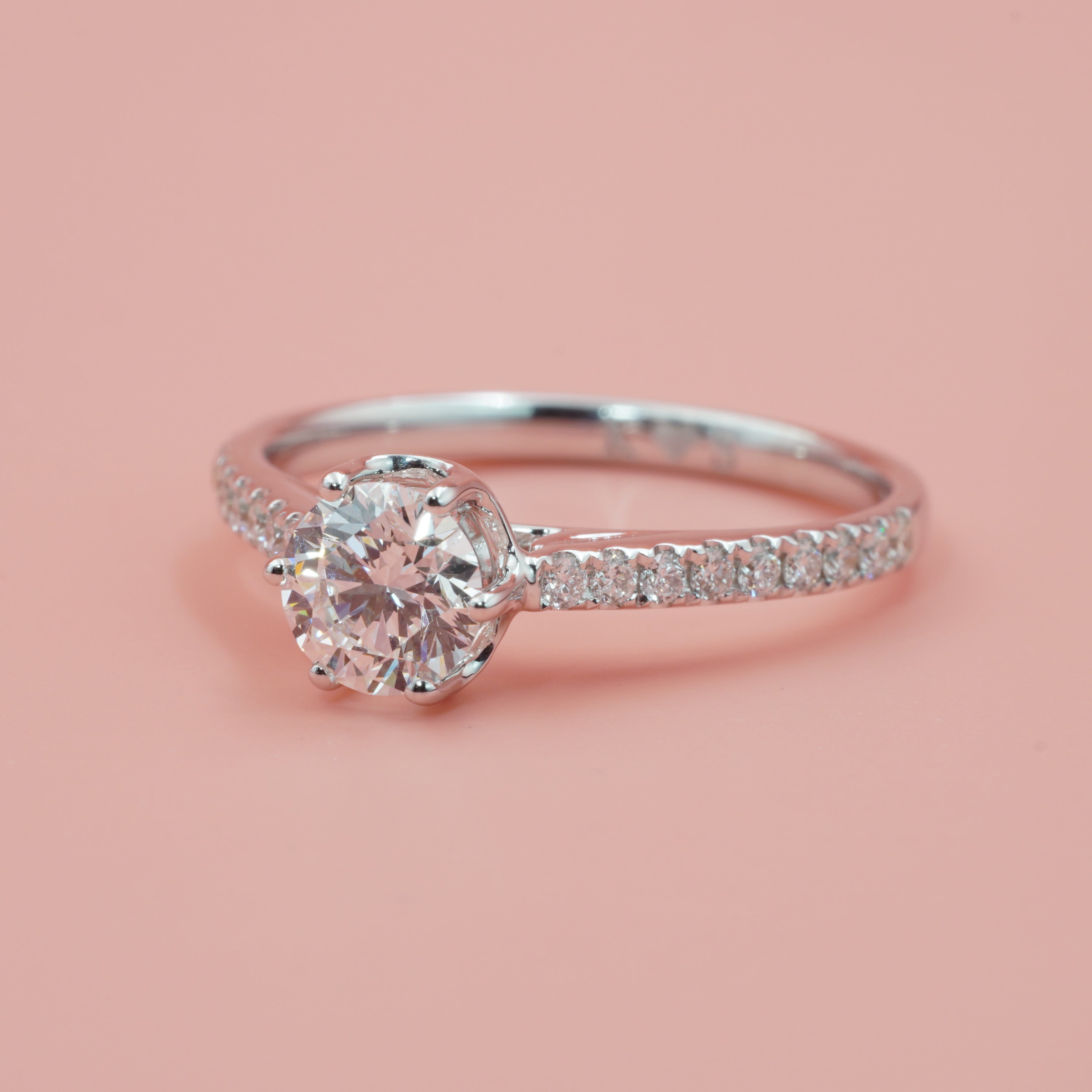 Hidden Heart Pave Diamond Ring Setting