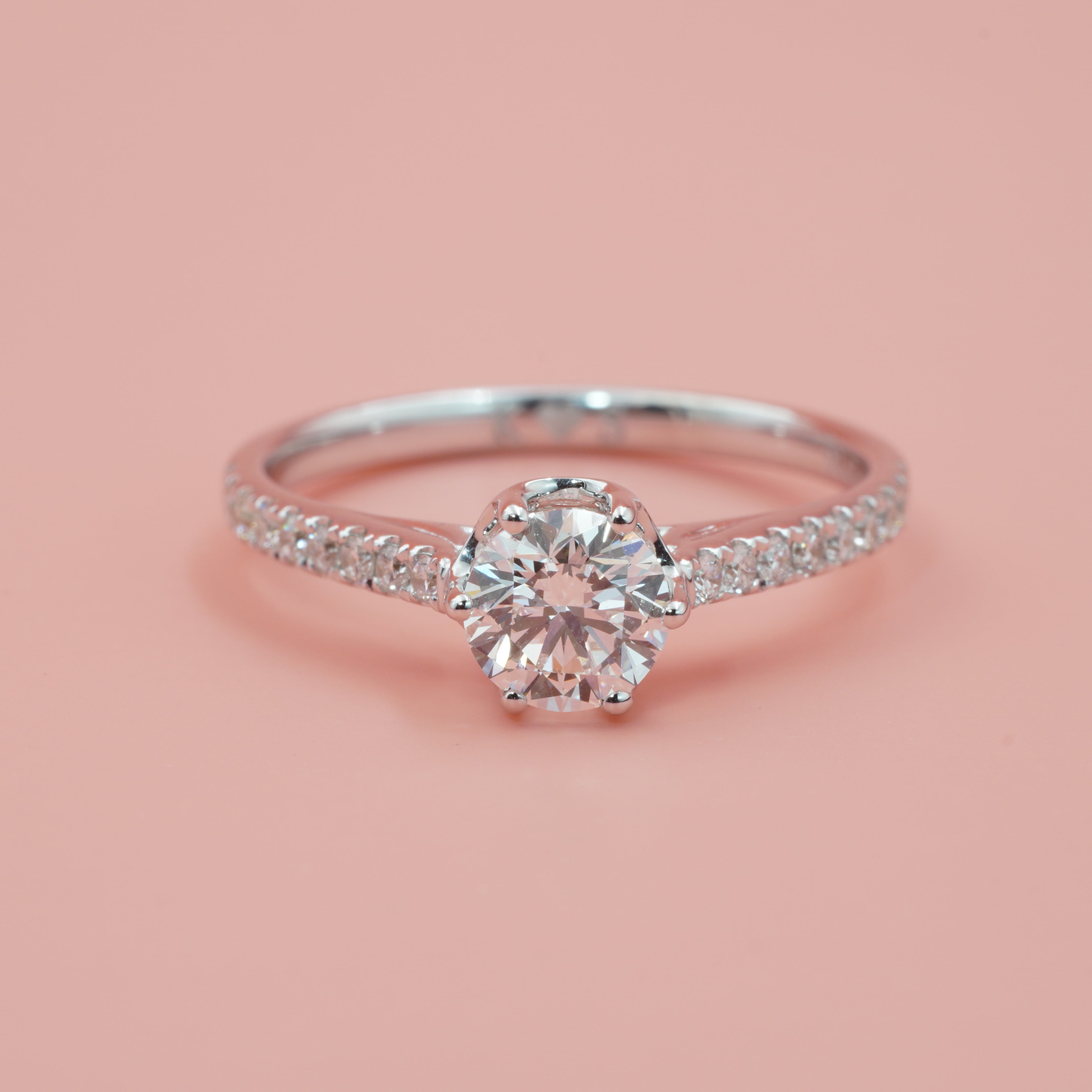 Hidden Heart Pave Diamond Ring Setting