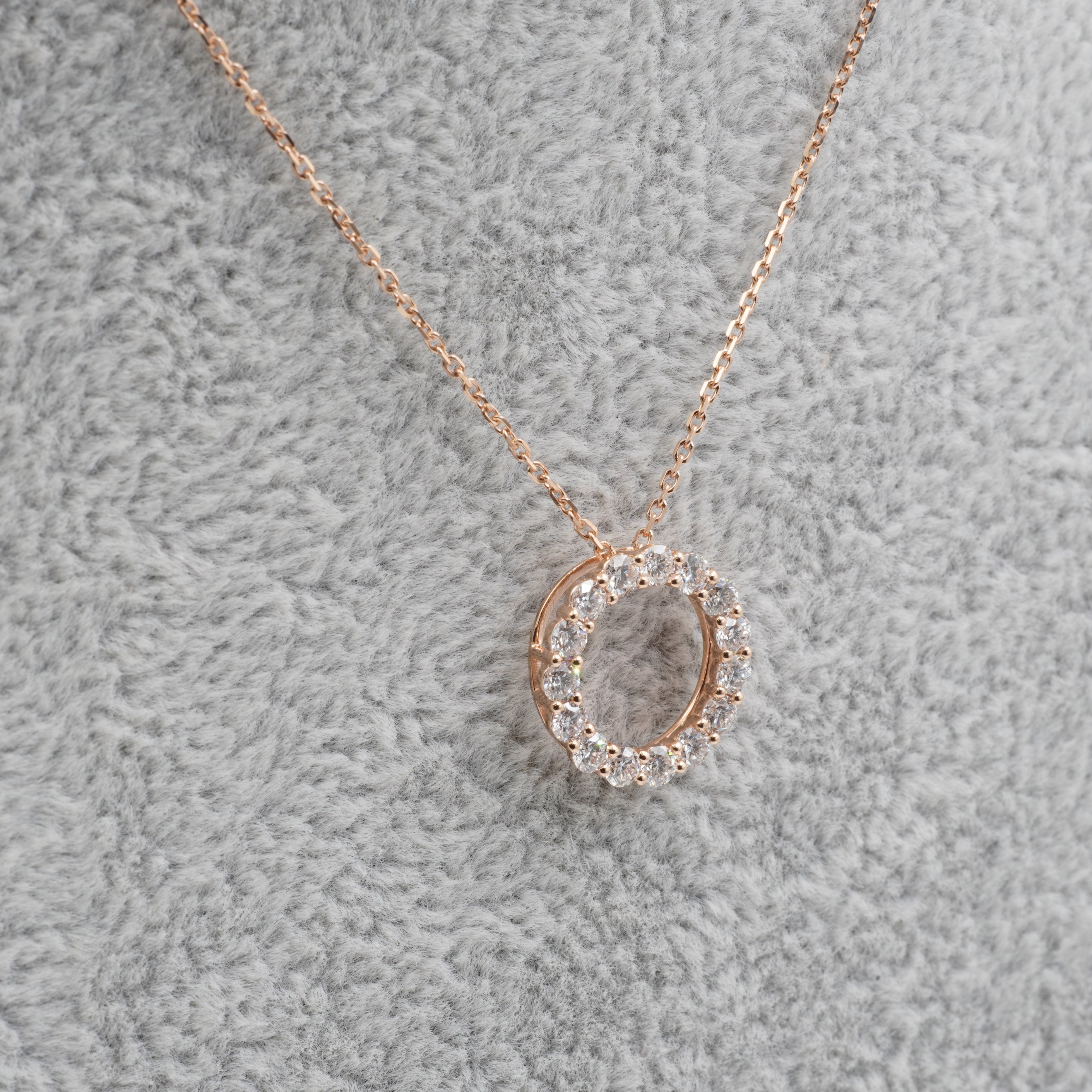 Circle Diamond Necklace