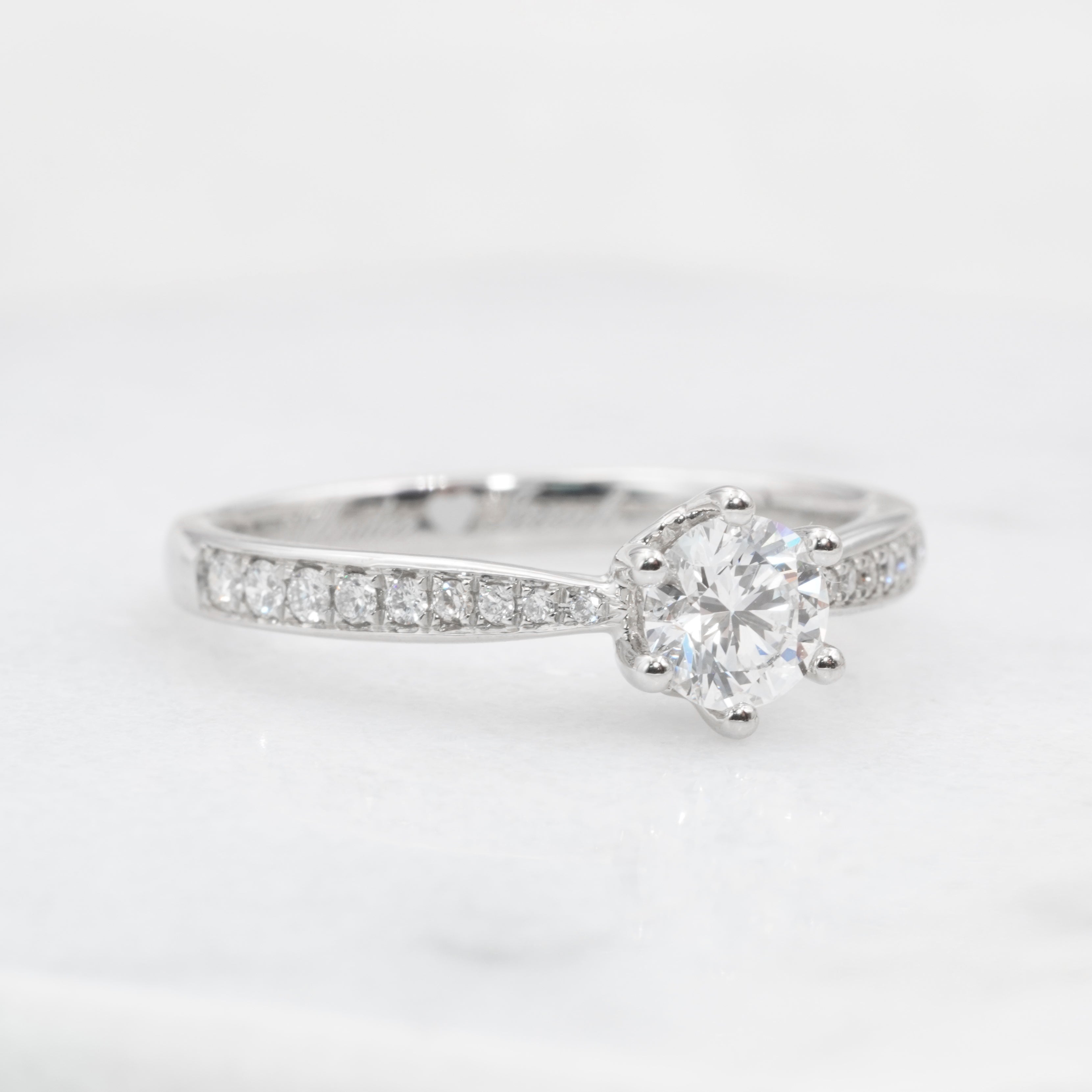 Six Prings Cathedal Pave Diamoind Ring Setting