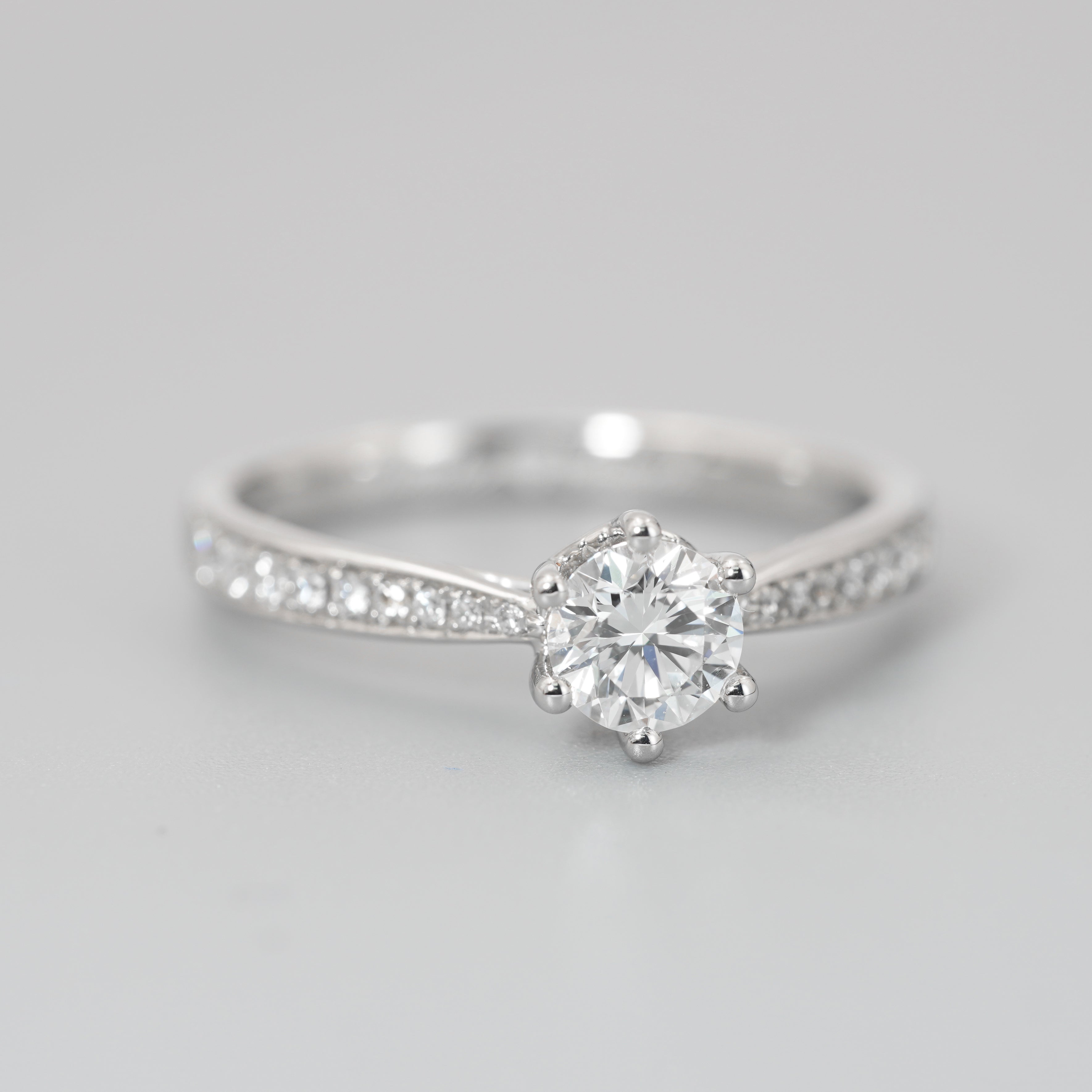 Six Prings Cathedal Pave Diamoind Ring Setting