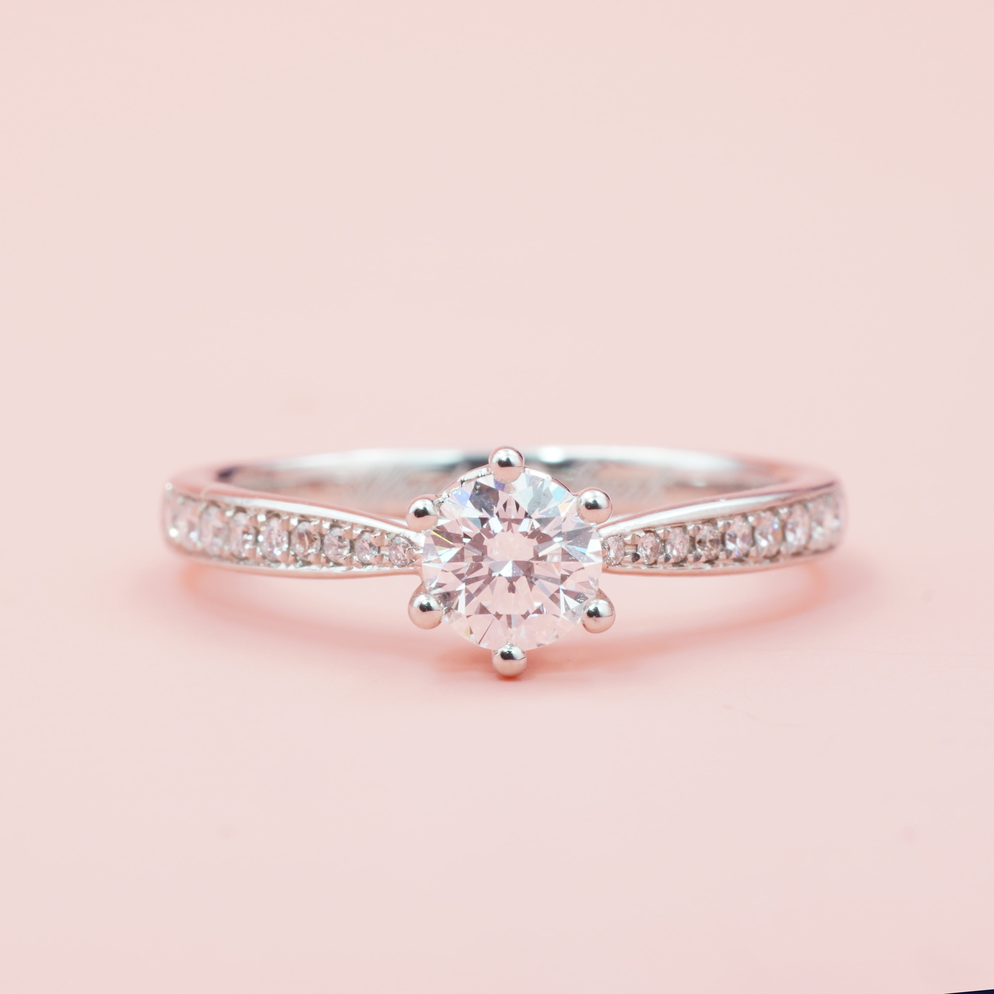 Six Prings Cathedal Pave Diamoind Ring Setting