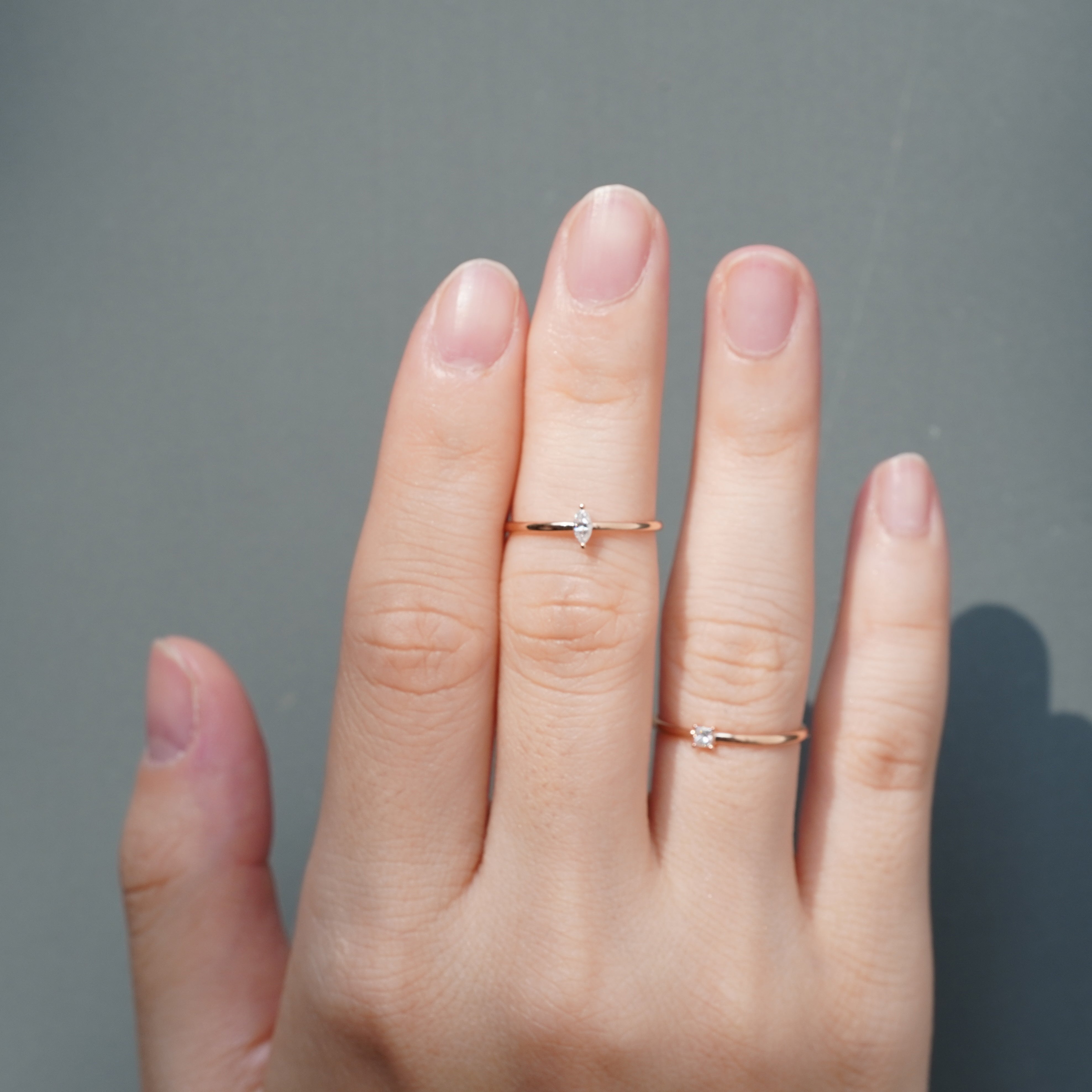 Fancy Shape Diamond Minimal Rings