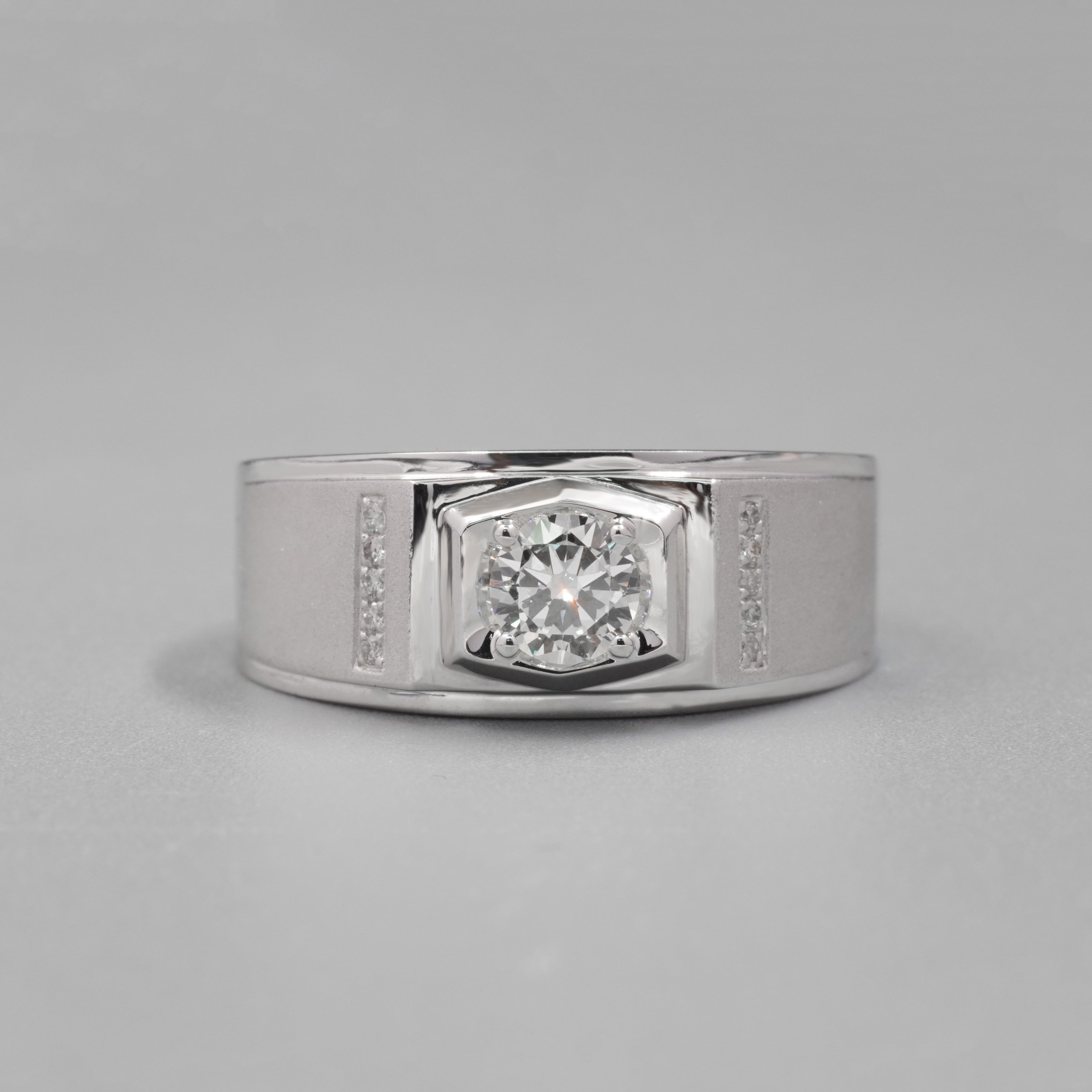 0.3CT Sand Blast Diamond Ring