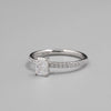 0.4CT Radiant Pave Diamond Ring