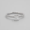 0.4CT Radiant Pave Diamond Ring