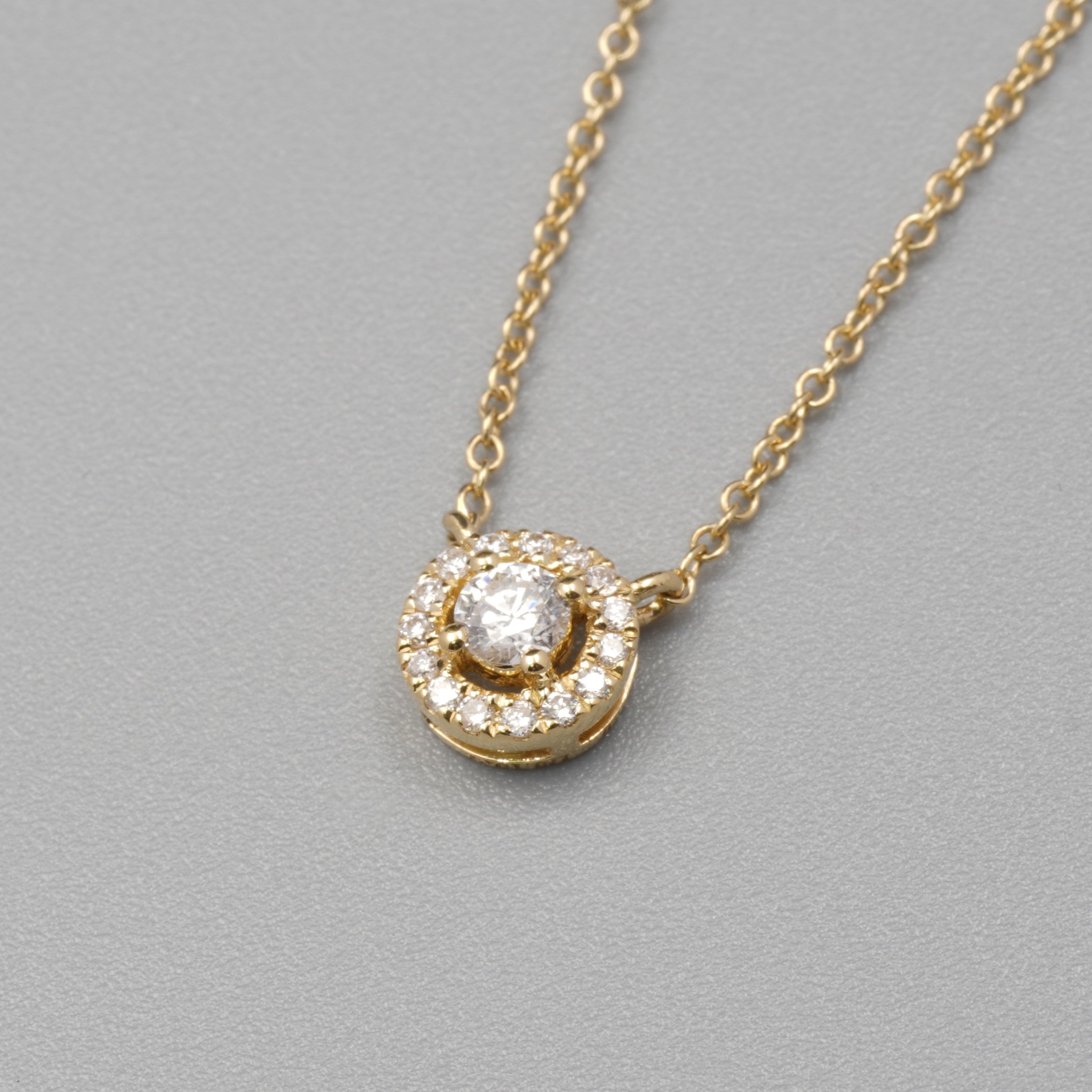 0.1CT Halo Diamond Necklace