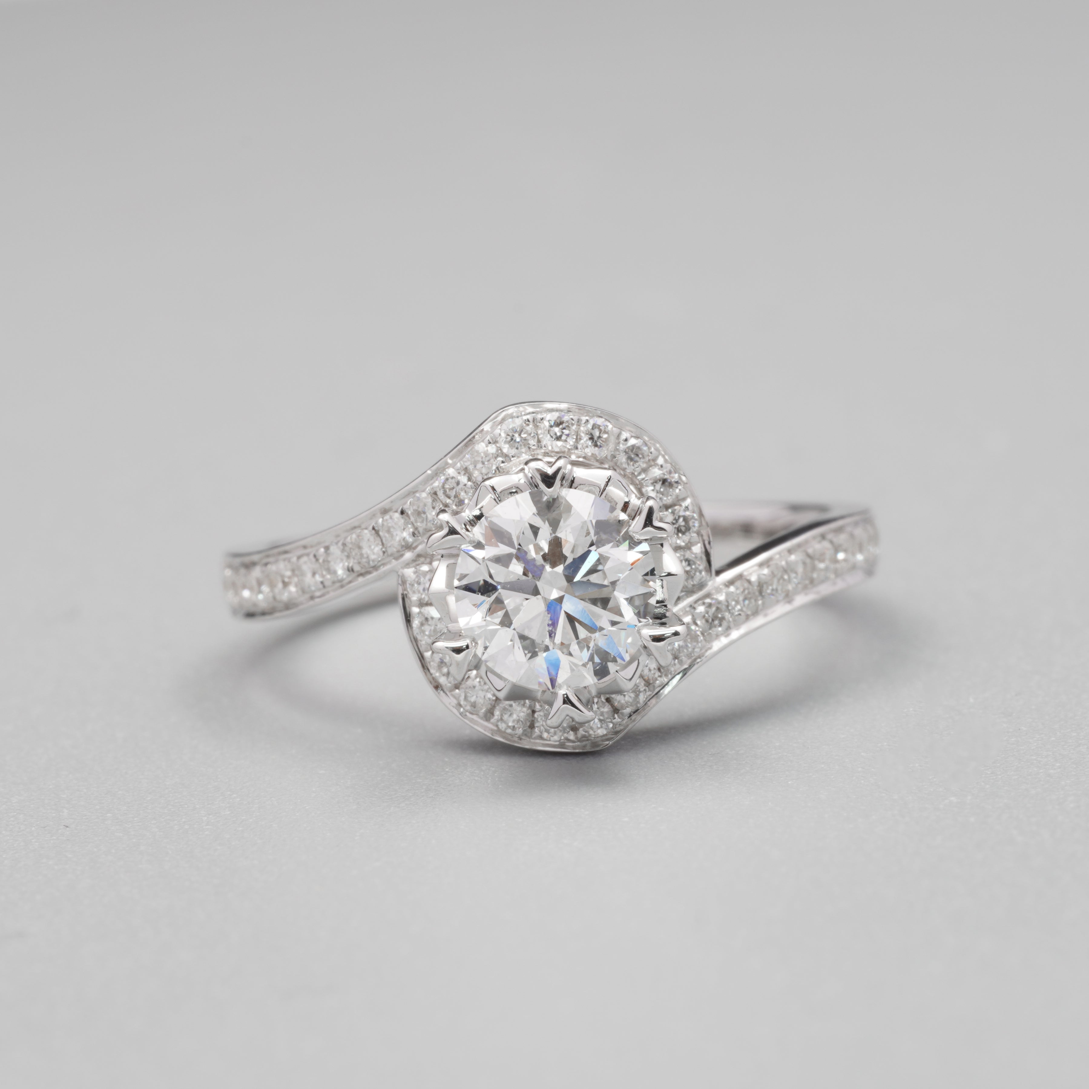 Wave Diamond Ring Setting