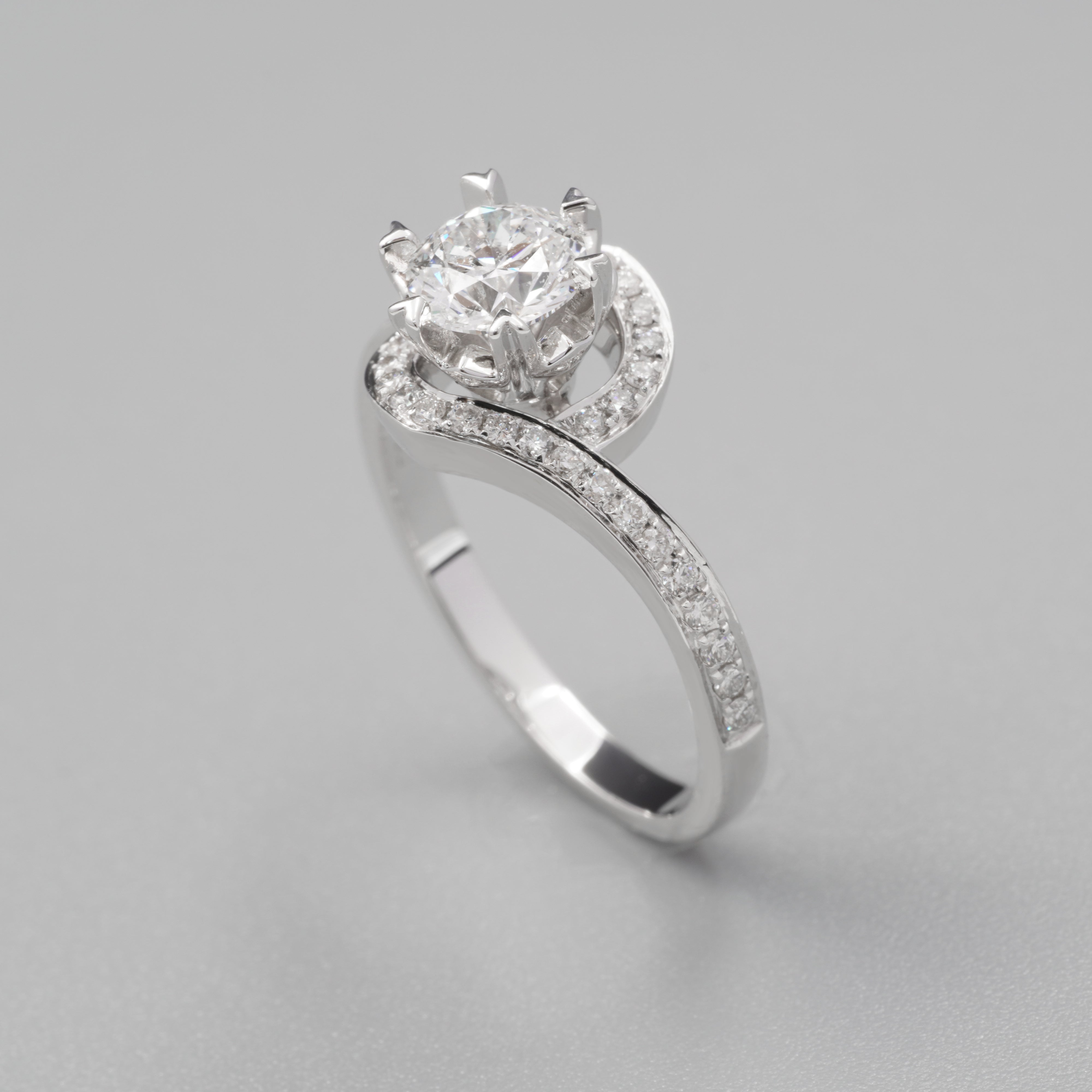 Wave Diamond Ring Setting