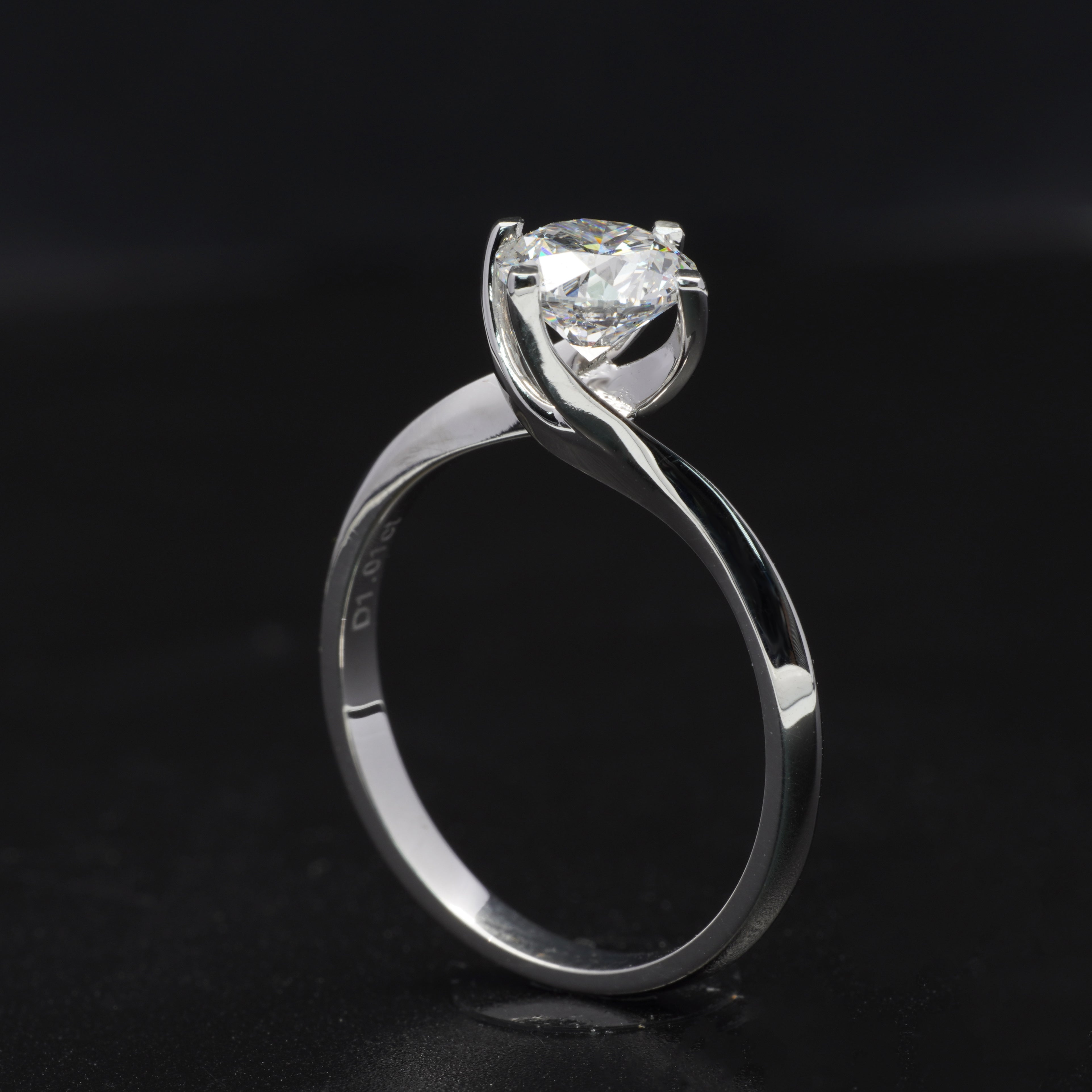 Twisted Diamond Ring Setting