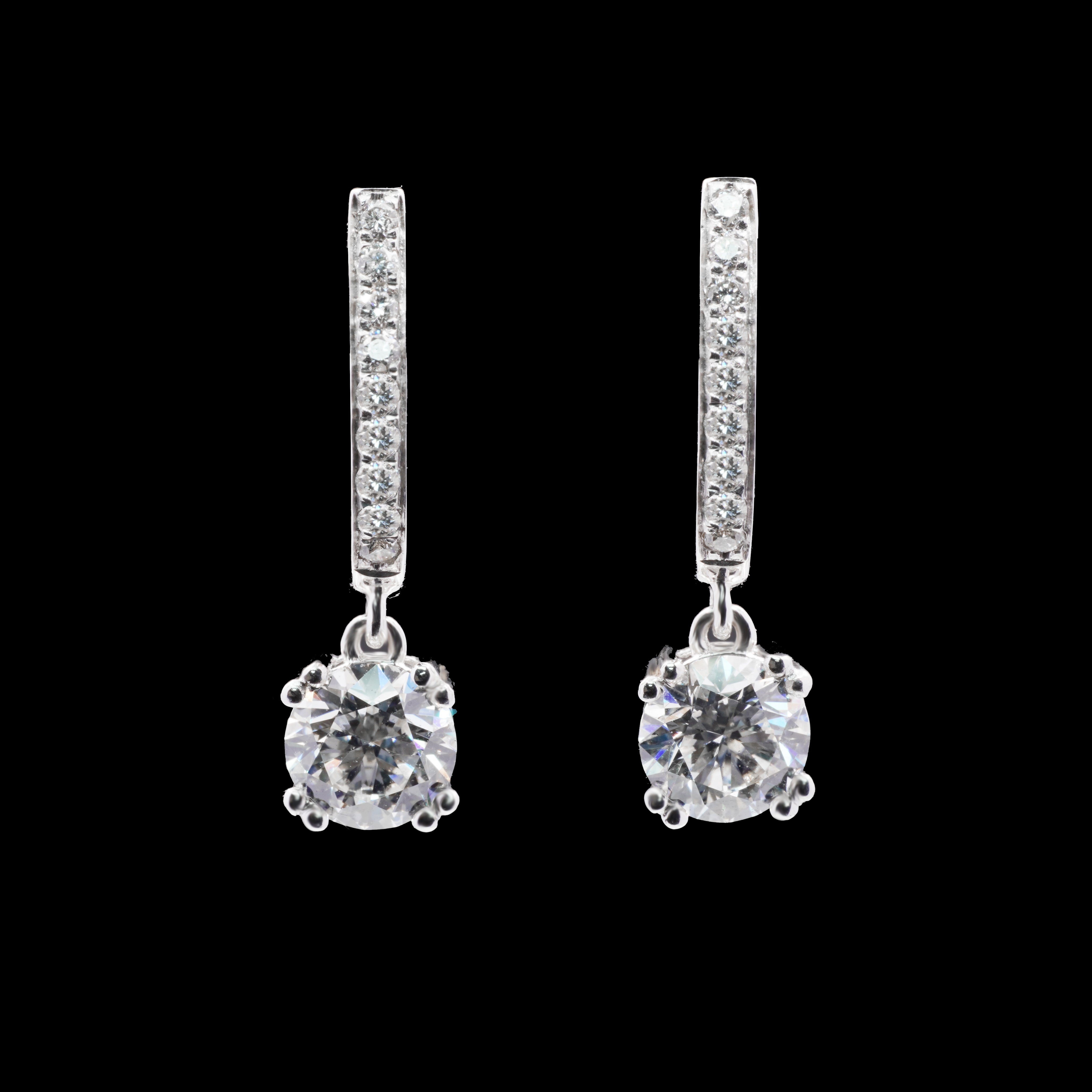 0.70CT Diamond Drop Earrings