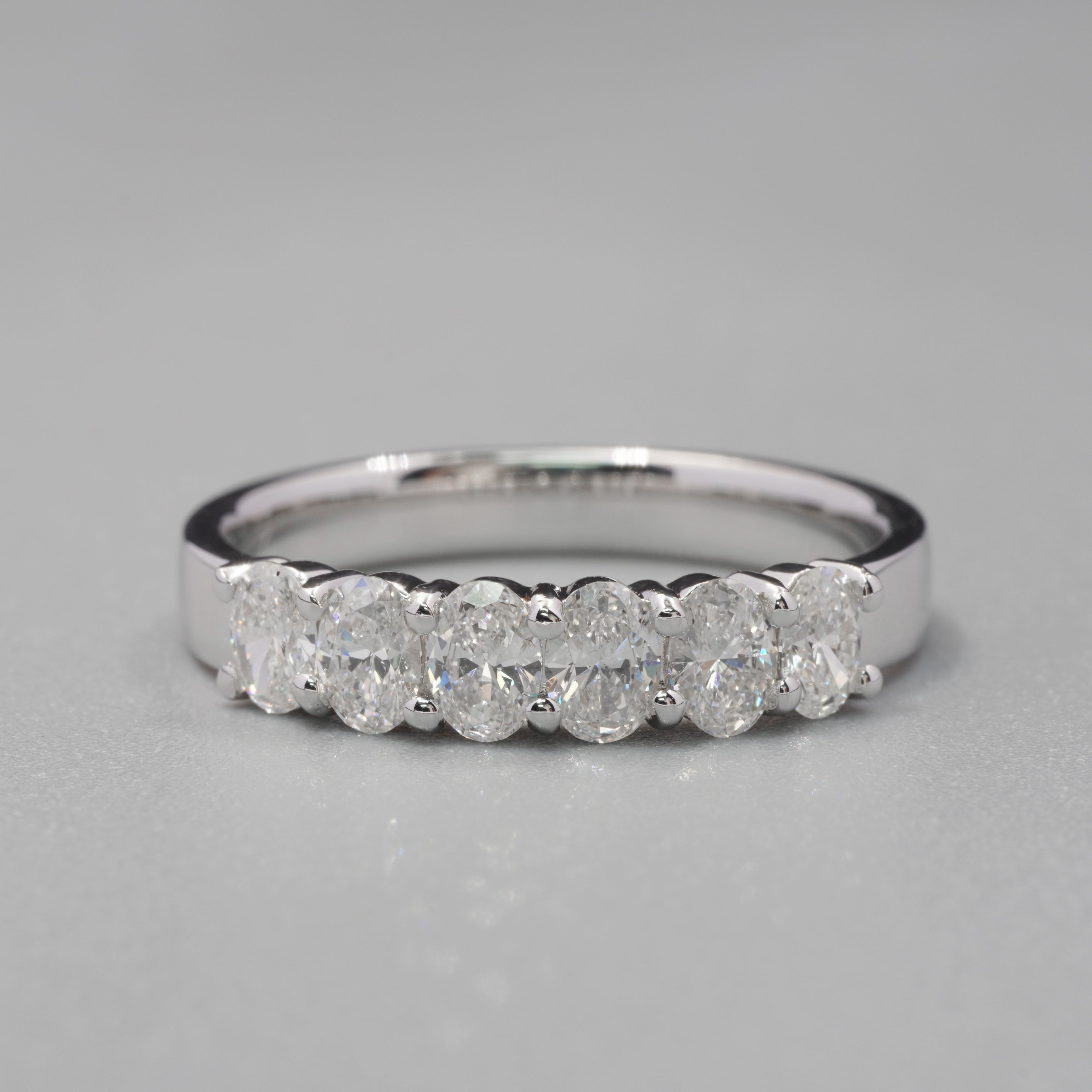 0.72CT Oval Shape Diamond Eternity Ring