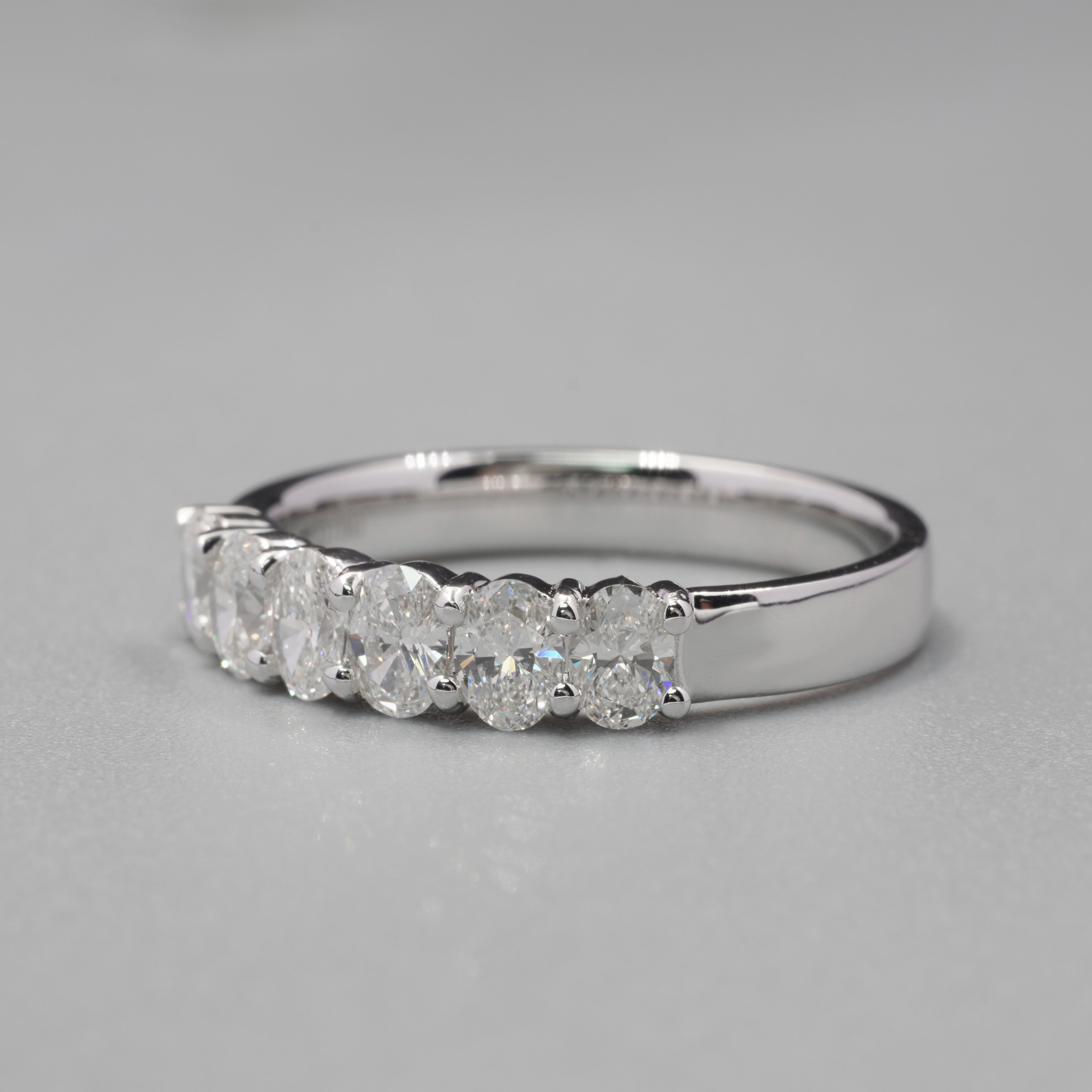 0.72CT Oval Shape Diamond Eternity Ring