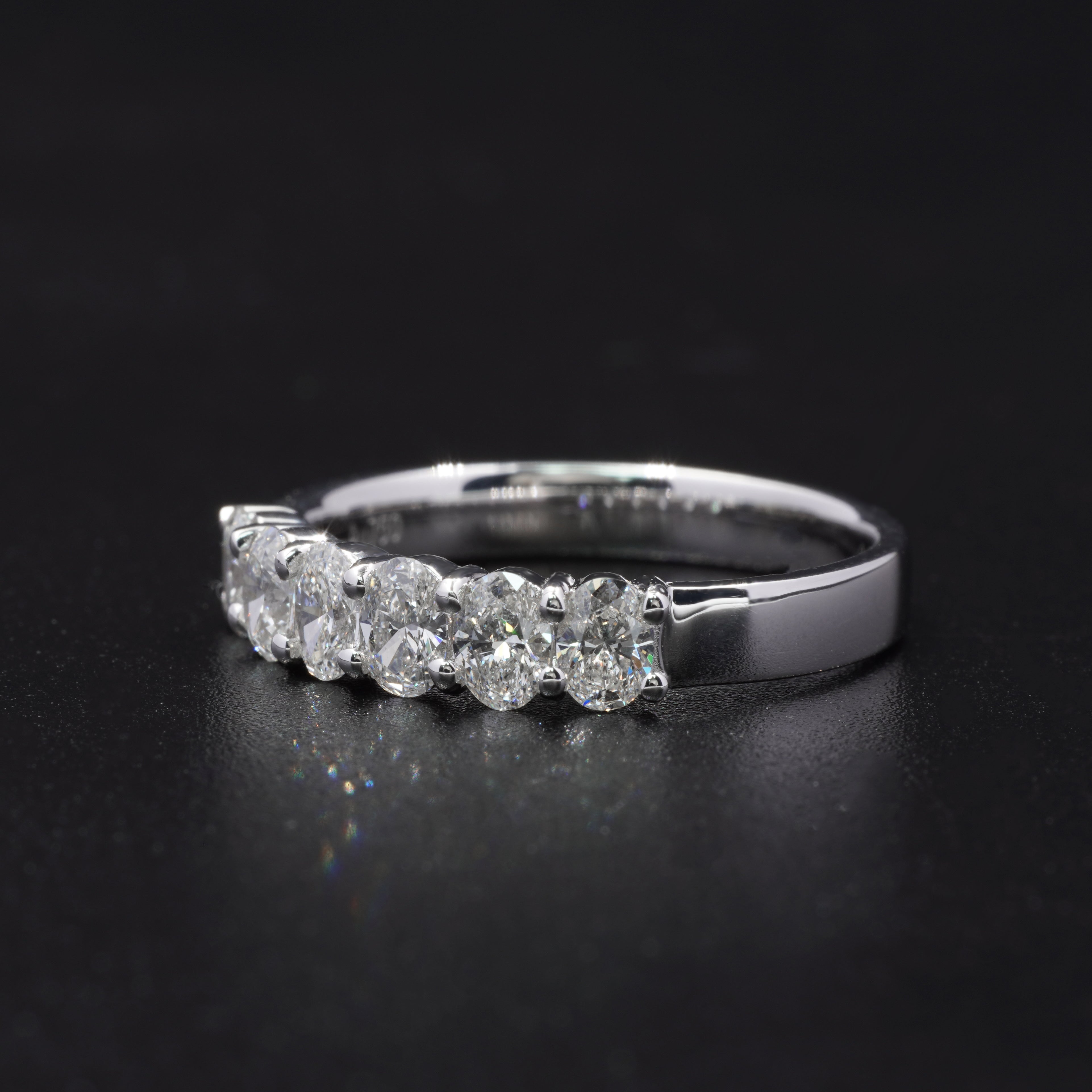 0.72CT Oval Shape Diamond Eternity Ring