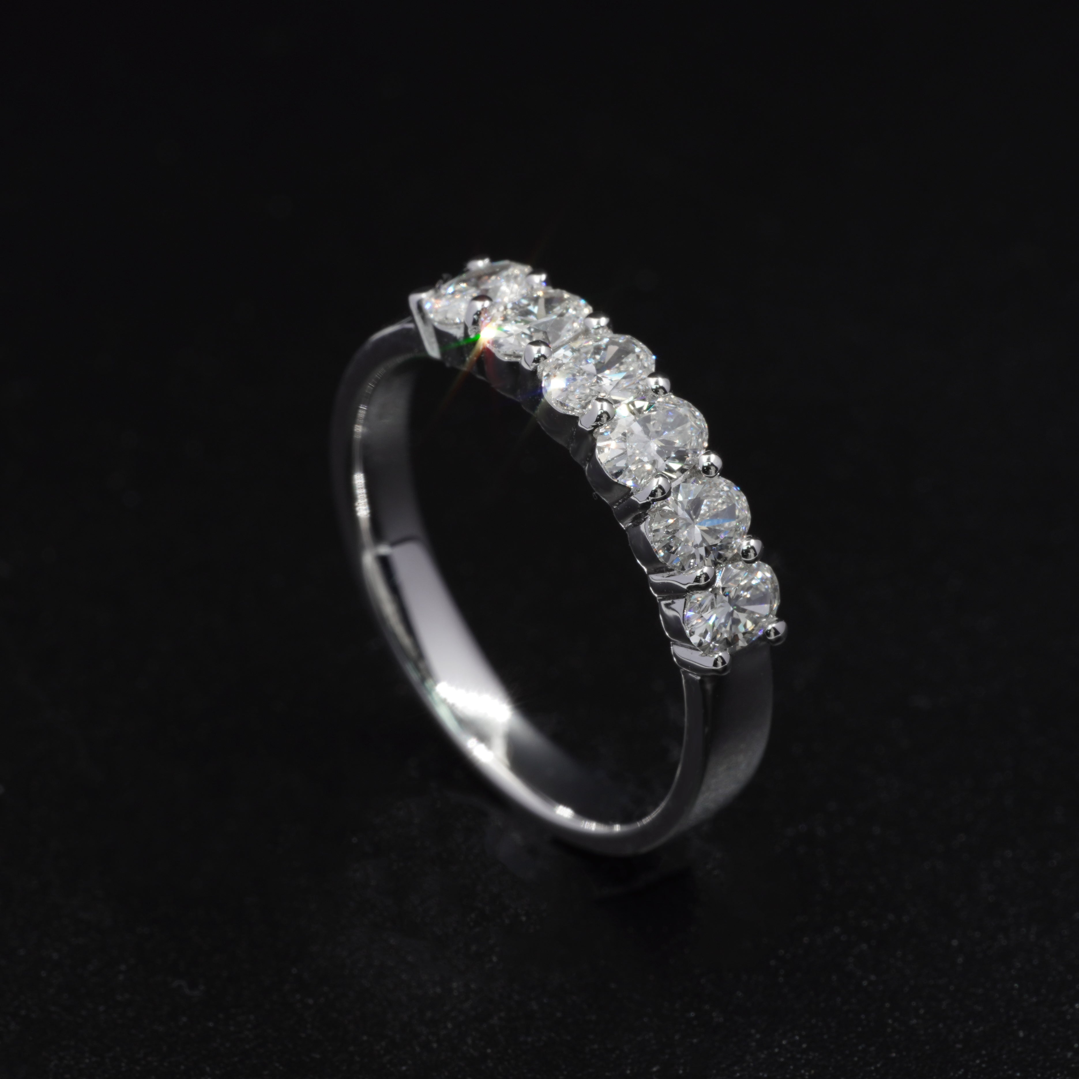 0.72CT Oval Shape Diamond Eternity Ring