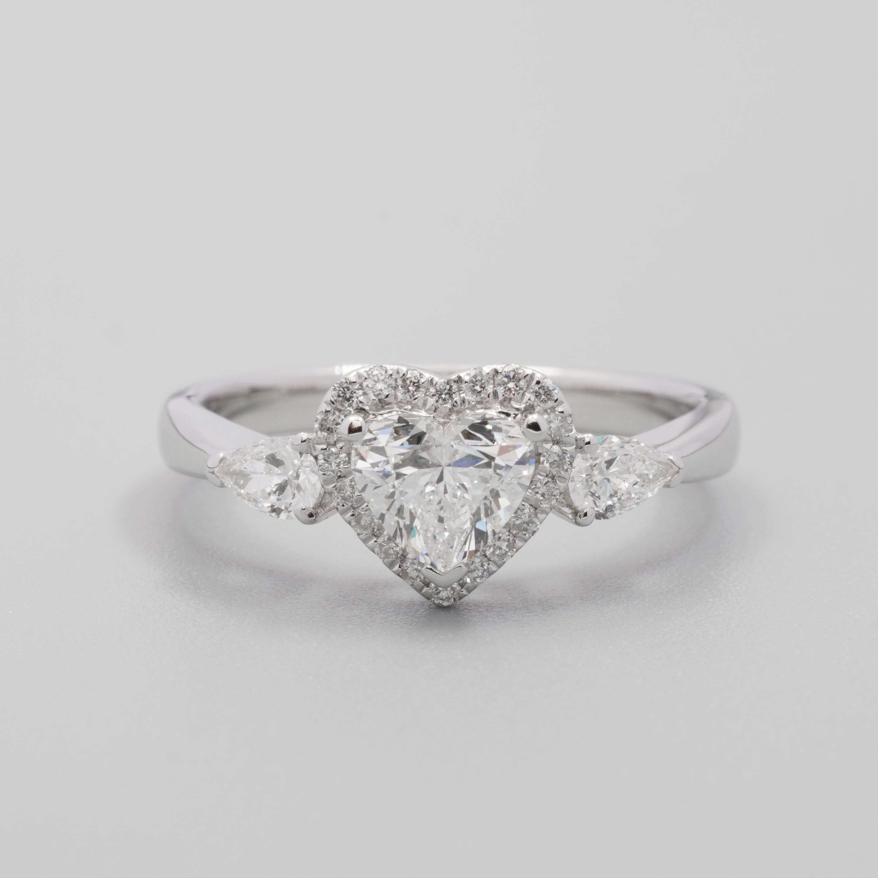 0.5ct Heart Shape Plus Pear Ring