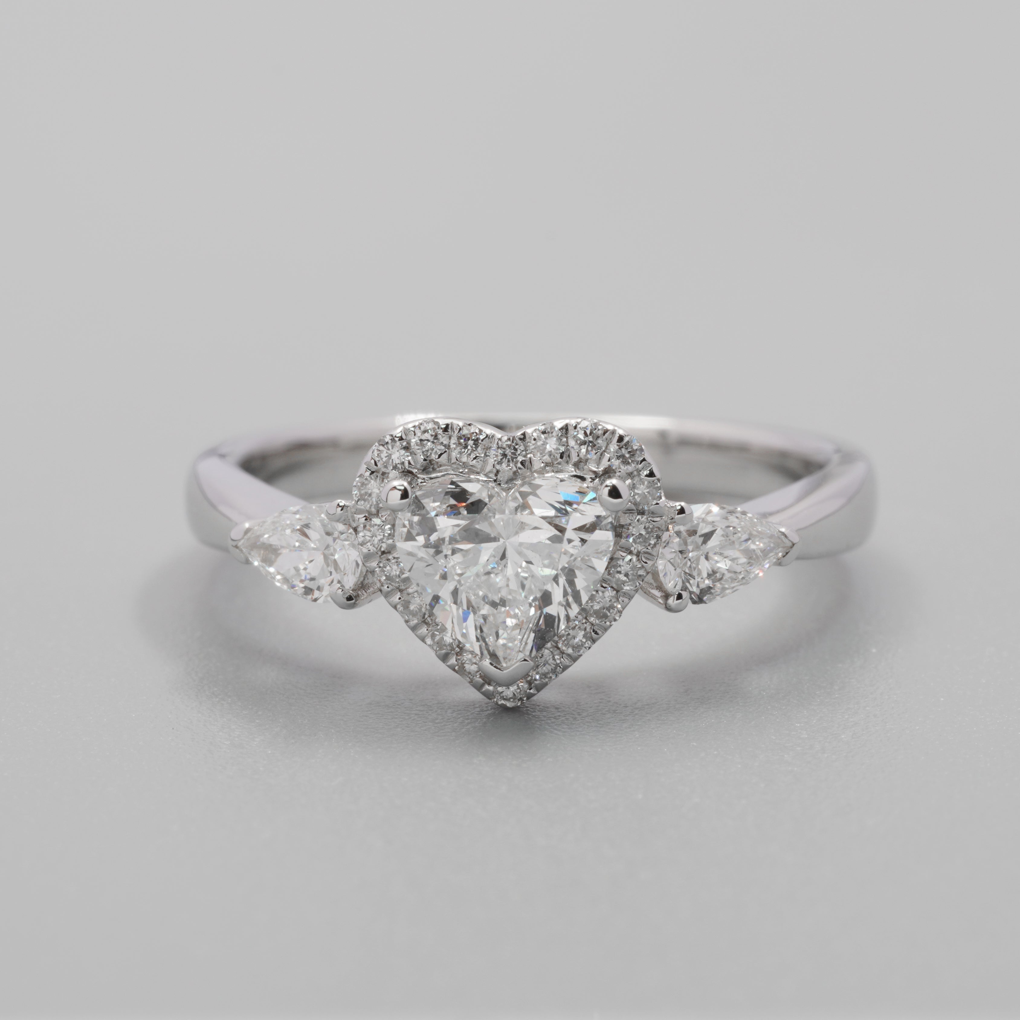 0.5ct Heart Shape Plus Pear Ring