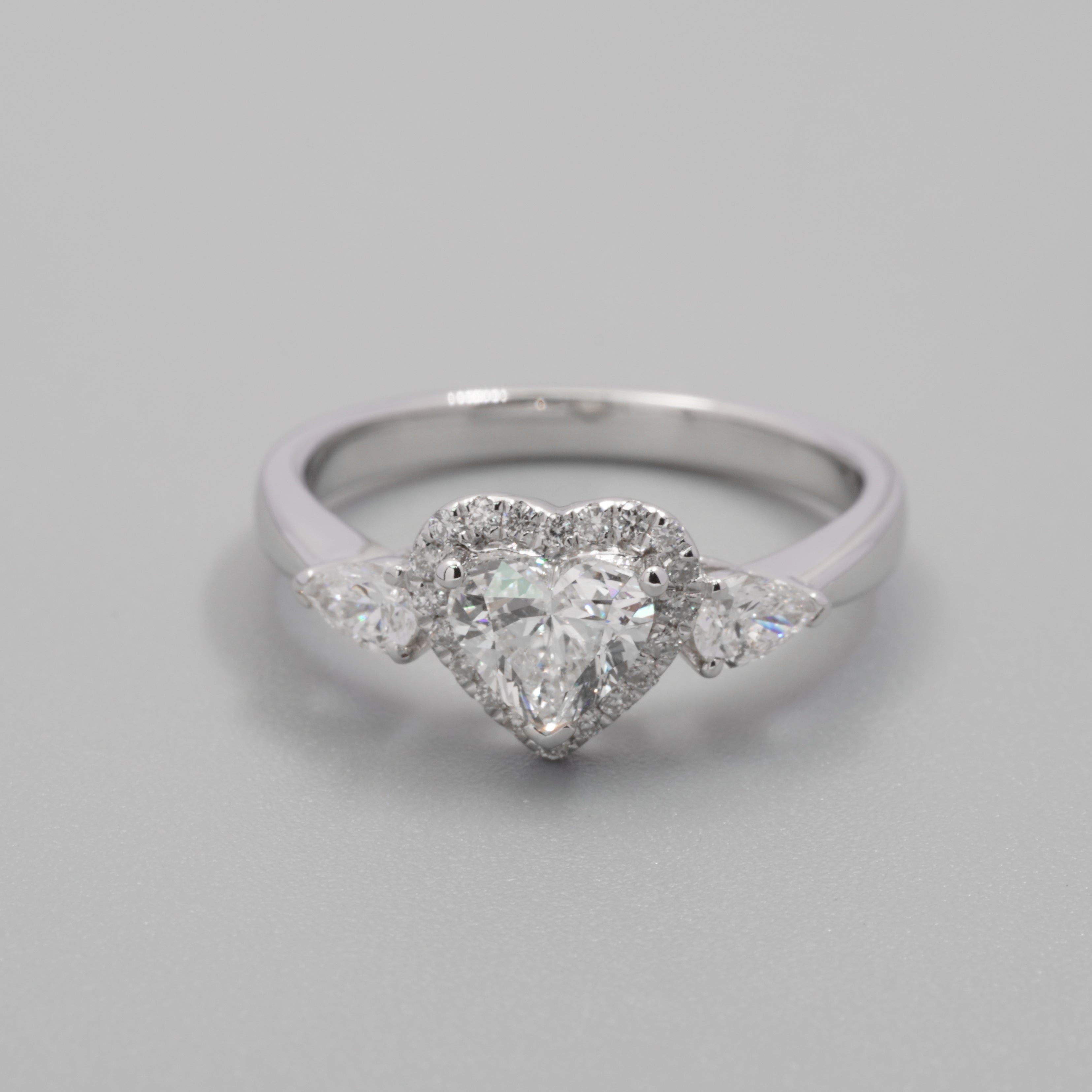 0.5ct Heart Shape Plus Pear Ring