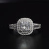 0.7ct Double Halo Diamond Ring